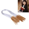 18 in 1 / Set Weaving Tools Sweater Needle Transparent Tube Carbonized Bamboo Annular Needle Sweater Knitting Needles, Length: 100cm