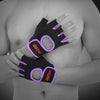 Unisex Half Finger Gloves Outdoors Riding Non-slip Breathable Sports Gloves, Size: S, Plamar: 16*12*3.0cm(Purple)