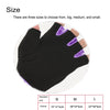 Unisex Half Finger Gloves Outdoors Riding Non-slip Breathable Sports Gloves, Size: S, Plamar: 16*12*3.0cm(Purple)