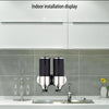 Dual Hotel Shower Manual Dispenser Wall Mounted Washing Liquid Shampoo Soap Bottle, Capacity: 1000ml(Black)