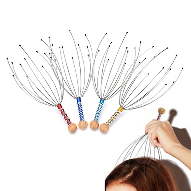4 PCS Octopus Massage Claw Stress Release Head Massager, Random Color Delivery