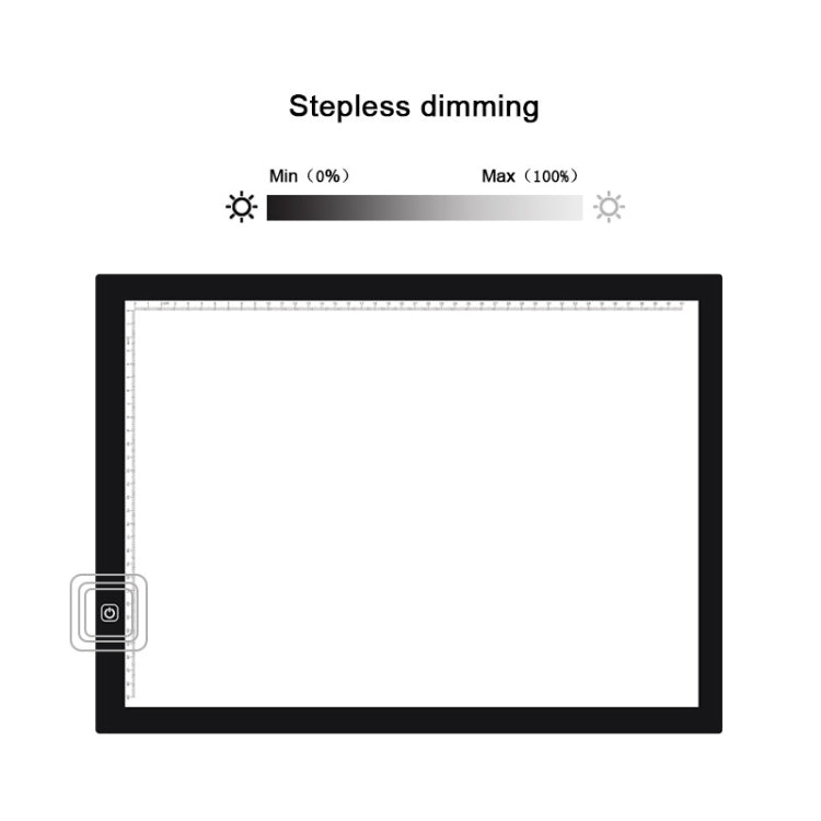 A3 Size 8W 5V LED Ultra-thin Stepless Dimming Acrylic Copy Boards for Anime Sketch Drawing Sketchpad, with USB Cable & Plug