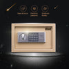 Deli Home Office Hotel Mini Electronic Security Lock Box Wall Cabinet Safety Box(Black)