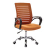 9050 Computer Chair Office Chair Home Back Chair Comfortable Black Frame Simple Desk Chair (Orange)