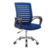 9050 Computer Chair Office Chair Home Back Chair Comfortable Black Frame Simple Desk Chair (Blue)