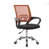 9050 Computer Chair Office Chair Home Back Chair Comfortable Black Frame Simple Desk Chair (Orange)