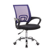 9050 Computer Chair Office Chair Home Back Chair Comfortable Black Frame Simple Desk Chair (Purple)