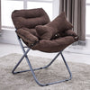 Creative Lazy Folding Sofa Living Room Single Sofa Chair Tatami Lounge Chair with Pillow(Coffee)