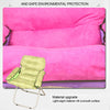 Creative Lazy Folding Sofa Living Room Single Sofa Chair Tatami Lounge Chair with Footrest / Pillow(Orange)