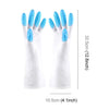 5 Pairs Sale Shark Housework Cleaning PVC Latex Gloves Waterproof Thicken Laundry Washing Gloves (Blue)