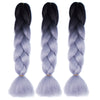 Fashion Color Gradient Individual Braid Wigs Chemical Fiber Big Braids, Random Color Delivery, Length: 60cm