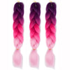 Fashion Color Gradient Individual Braid Wigs Chemical Fiber Big Braids, Random Color Delivery, Length: 60cm