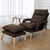 F3 Lazy Sofa Armrest Bedroom Leisure Japanese Folding Fabric Lounge Chair (Coffee)