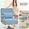 X1 Multifunctional Single Lunch Break Folding Rotating Lifting Flannel Recliner Sofa Bed (Blue)