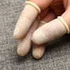 100 PCS Antistatic Antislip Durable Fingertips Latex Protective Gloves, Size: M, 2.6*6.3cm(Khaki)