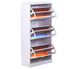 Multifunctional Simple Modern Storage Cabinet Storage Shoe Rack(White + Green)
