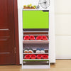 Multifunctional Simple Modern Storage Cabinet Storage Shoe Rack(White + Green)