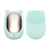 3life-320 2W Cute Bear Portable Electric Sonic Vibration Silicone Facial Wash Brush Cleaner Beauty Massager with Base, DC 5V (Gree
