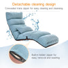 C1 Lazy Couch Tatami Foldable Single Recliner Bay Window Creative Leisure Floor Chair, Size: 175x56x20cm(Lake Blue)