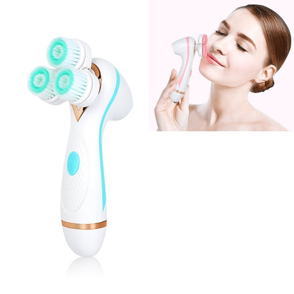 CNaier AE-878 USB Charging Silicone Face Skin Care Electric Facial Cleanser (Blue)