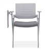 129C Thick Breathable Mesh Folding Training Chair Conference Chair with Writing Board (Grey)