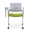129D Thick Breathable Mesh Folding Training Chair Conference Chair with Writing Board (Green)