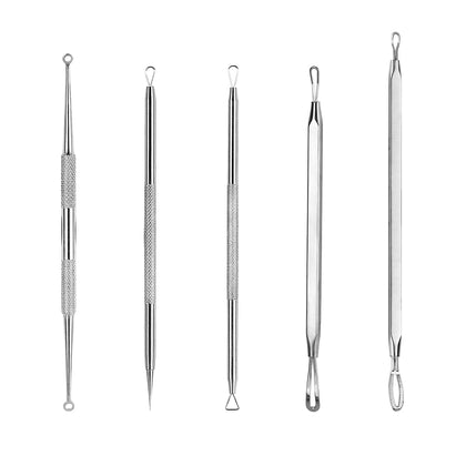Blackhead Acne Pimple Comedone Remover Safe Cleaner Stainless Steel Needle Kit