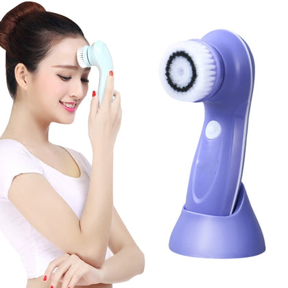 1.2W USB Charging Electronic Cleaning Face Beauty Instrument Pores Nose Blackhead Facial Cleansing Brush(Purple)