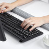 BUBM Mouse Pad Wrist Support Keyboard Memory Pillow Holder, Size: 36 x 5.5 x 1.7cm (Black)