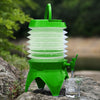 Multi-functional Outdoor Camping Telescopic Folding Retractable Beer Water Storage Bucket Drinking Water Outdoor Tools, Capacity: 5L(Green)