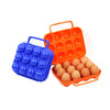 Outdoor Portable 12 Grid Egg Storage Case Holder Tray Carrier Crush-proof Break-proof Protection for Picnic Outdoor Hiking, Random Color Delivery
