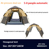 Hewolf 1789 Outdoor Camping Hexagonal Automatic Rain-proof Tent, Flagship Version(Camel)