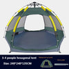 Hewolf 1697 Outdoor Camping Hexagonal Automatic Rain-proof Tent, Upgraded Version (Mint Blue)