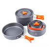 Hewolf 1692 Outdoor Camping Tableware Pots Cookwear Set for 2-3 Person