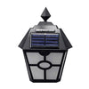 Solar Retro Hexagonal LED Wall Lamp Outdoor Light Sensor Control Landscape Light (Black)