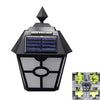 Solar Retro Hexagonal LED Wall Lamp Outdoor Light Sensor Control Landscape Light (Black)