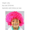 Colorful Wild-Curl Up Crown Party Cosplay Headwear Wavy Short Polyester Yarn Made Wigs For Adult And Child(Pink)