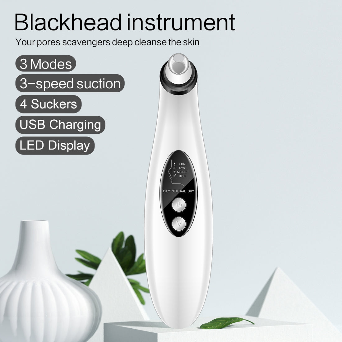 USB Rechargeable Electric LED Blackhead Remover