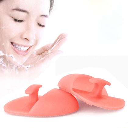 3 PCS Kean Silicone Makeup Brush Anti-slip Blackhead Remover Cleansing Friction Pad Face Skin Brush(Pink)