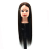 Practice Disc Hair Braided Mannequin Head Wig Styling Trimming Head Model(Black)