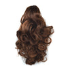Natural Short Curly Hair Clip-on Pear Blossom Roll Horsetail Wig (Flaxen)
