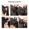 613H16# Invisible Seamless Bandage-style  Wig Long Straight Hair Wig Ponytail