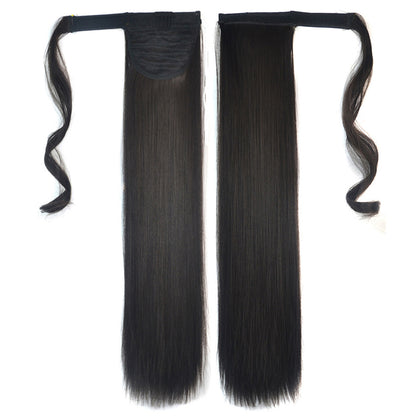 4# Invisible Seamless Bandage-style  Wig Long Straight Hair Wig Ponytail