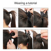 4# Invisible Seamless Bandage-style  Wig Long Straight Hair Wig Ponytail