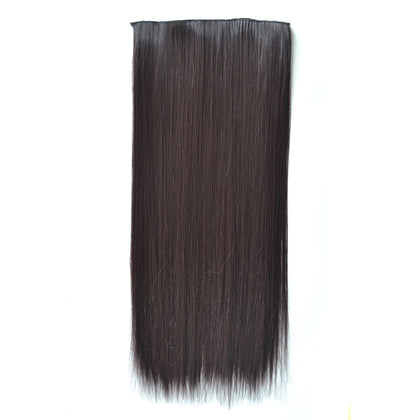 99J# One-piece Seamless Five-clip Wig Long Straight Wig Piece