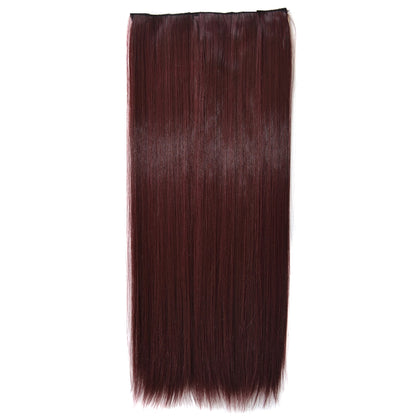 99JM118# One-piece Seamless Five-clip Wig Long Straight Wig Piece