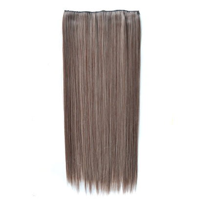 613M33# One-piece Seamless Five-clip Wig Long Straight Wig Piece