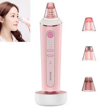 INCHOR INCH018 Facial Pore Cleanser Acne Remover Wireless Charging  Magic Suction Blackhead Remover (Pink)
