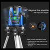 MBOOS Green Light 5 Line Outdoor Laser Level Instrument with Anti-drop Plastic Box & 1m Tripod