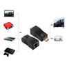 HDMI to RJ45 Extender Adapter (Receiver & Transmitter)  by Cat-5e/6 Cable, Support HDCP, Transmission Distance: 30m(Black)